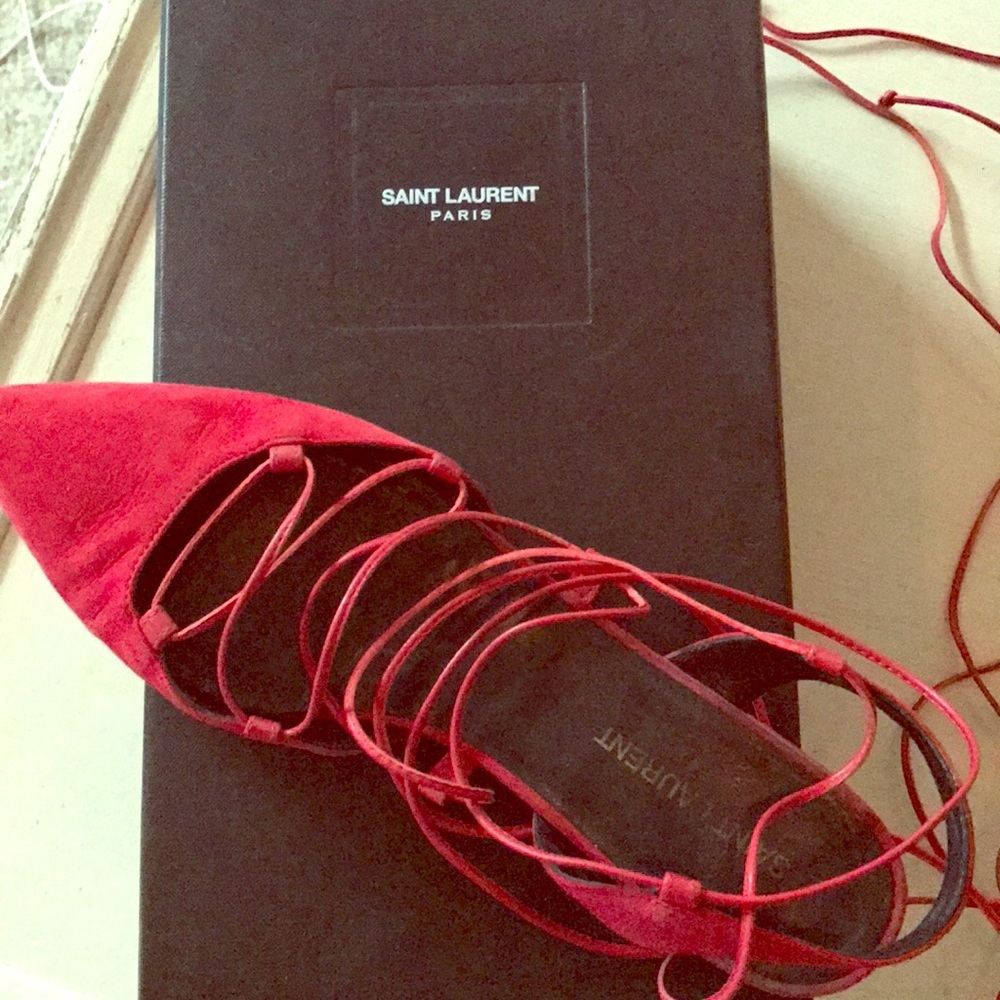 YSL lace up flats - so amazing.